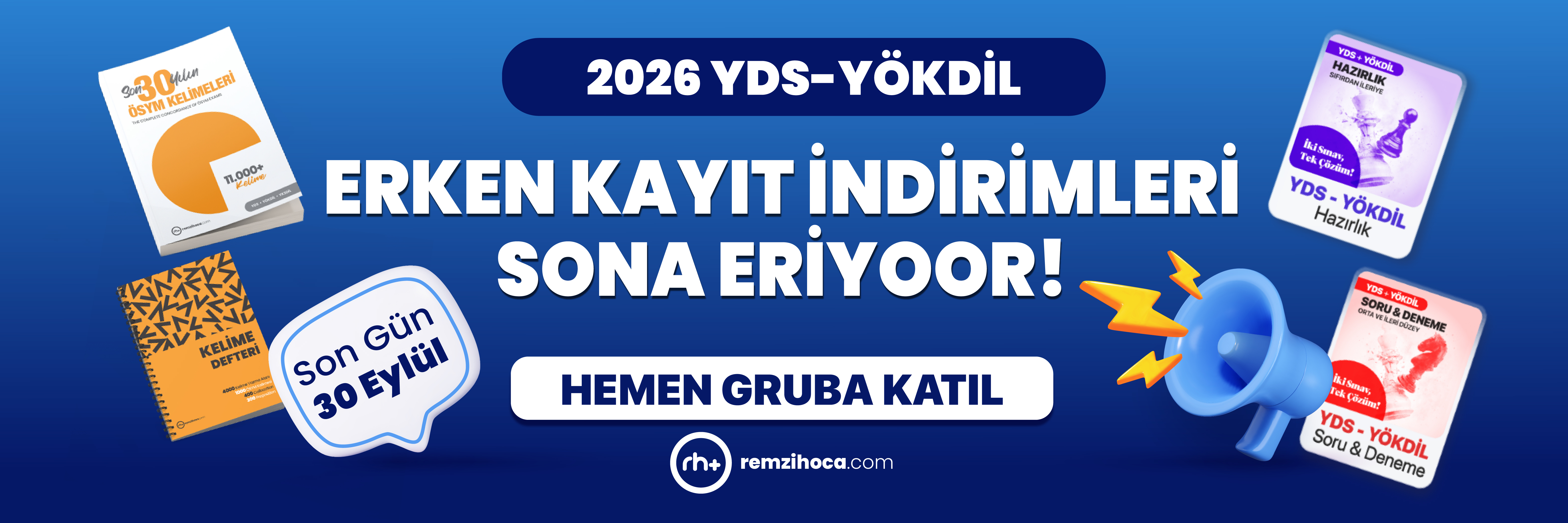 Remzi Hoca 2026 İlkbahar YDS - YÖKDİL Erken Kayıt İndirimleri