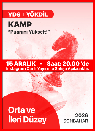 2026 Sonbahar YDS+YÖKDİL Kampı