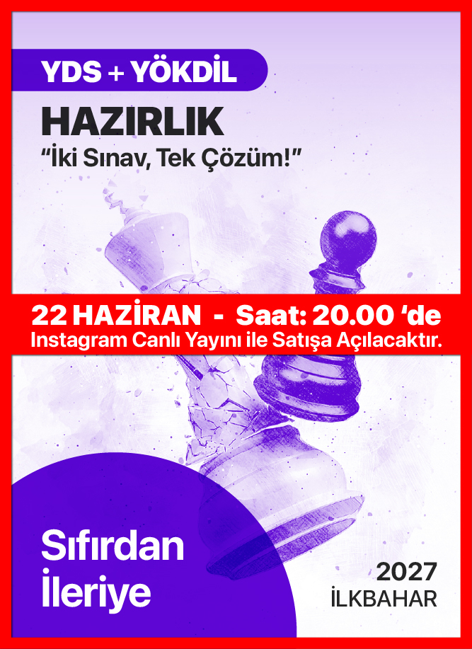 2027 İlkbahar YDS+YÖKDİL Hazırlık Grubu